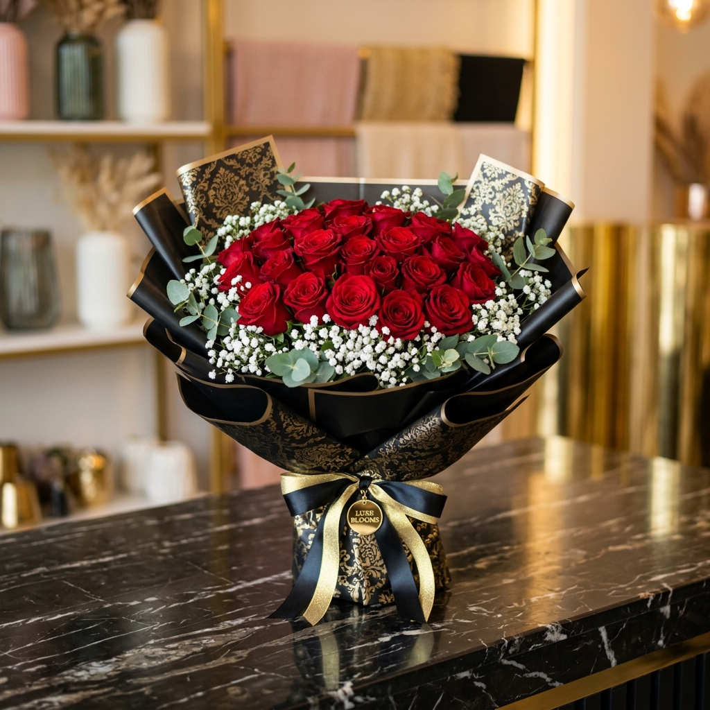 Ramo de rosas rojas premium
